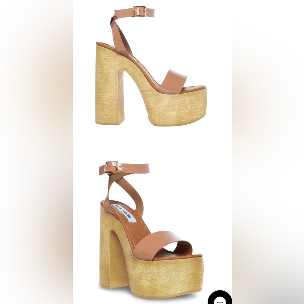 Never Been Worn Steve Madden Wooden Platforms size 6